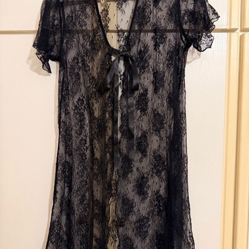 Claire Katrania Women's Nightgown M black like new