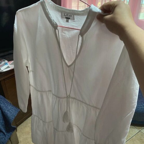 Le Ger summer dress used, white, size L