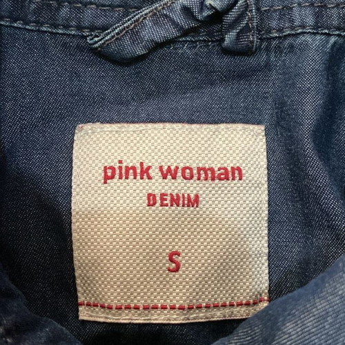 Girls Denim Button Up Like New Size S Blue