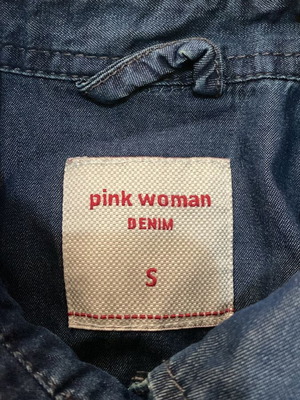 Girls Denim Button Up Like New Size S Blue