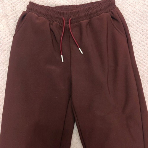 Women's burgundy tracksuit 2XL with lining and elastic waist
