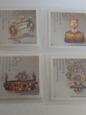 Germany 1988 Gold and Silversmith's Craft stamp series, unsealed, in packets