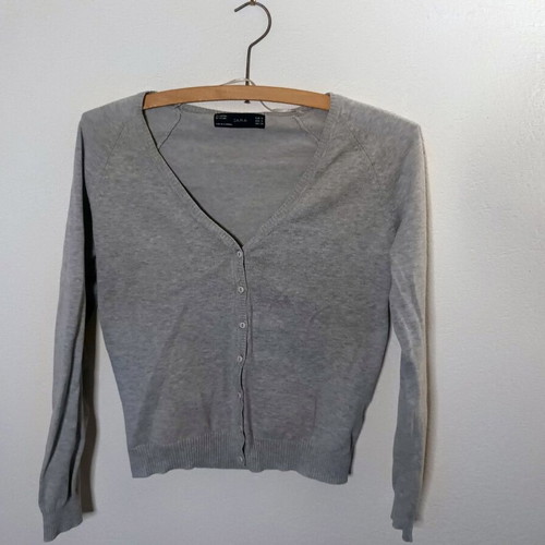 Zara Y2K gray knitted jacket sweater size S like new