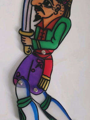 Shadow theater figure Tourkaki made of plastic, new, height 31 cm