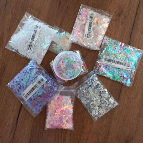 Confetti new in various designs for decoration