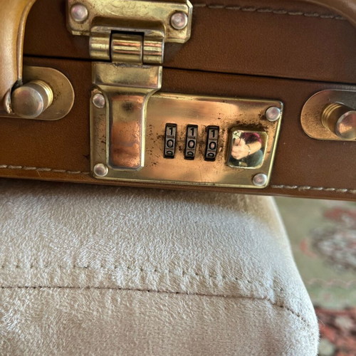 Vintage Yves Saint Laurent briefcase like new, canvas and leather