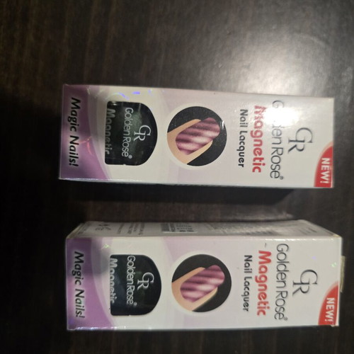 Golden Rose Magnetic Nail Lacquer new, set of two