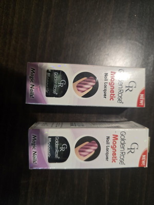 Golden Rose Magnetic Nail Lacquer new, set of two