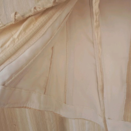 Formal set with corset and maxi skirt used, white and beige