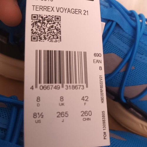 Adidas Terrex shoes size 42 new, blue, unisex for hiking and city walks