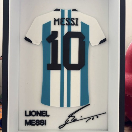 3D Lionel Messi #10 Argentina Frame handmade decorative