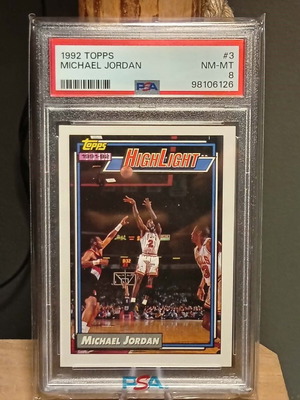 Michael Jordan 1992-93 Topps Highlights Card like new