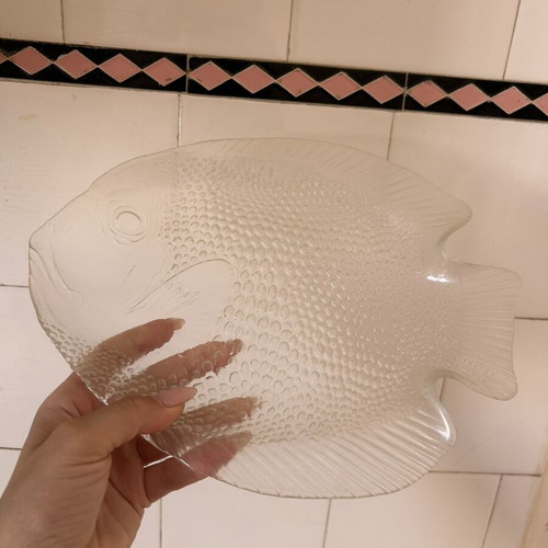 Glass fish plates like new