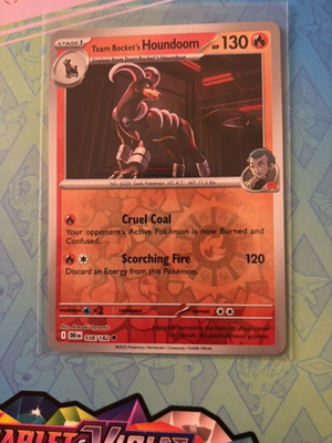 Pokemon TCG Destined Rivals Team Rocket's Houndoom 038/182 Reverse Holo καινούργιο