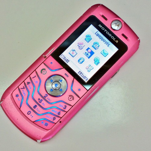 Motorola L6 used pink classic phone with camera