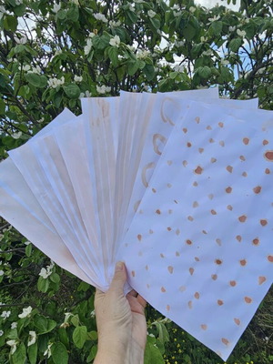 Earth Palette Collection set of 10 papers with mark making like new