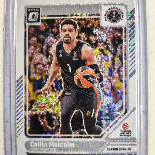 Panini Euroleague Donruss Collin Malcolm White Sparkle Card 2024-25 new