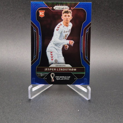 2022 Panini Prizm World Cup Qatar Blue Prizm Jesper Lindstrom #68 Rookie RC used