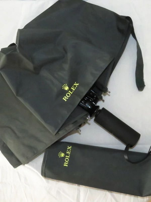 Rolex Hand Umbrella like new, green with yellow-gold logo