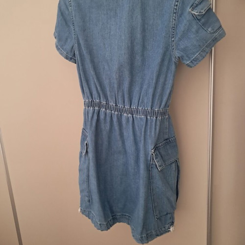 Zara denim summer dress with buttons like new, size 11-12