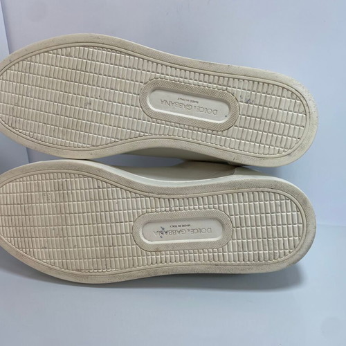 Dolce & Gabbana men leather sneakers like new, white, size 42.5