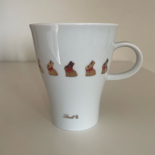 Lindt porcelain mug with bunnies like new