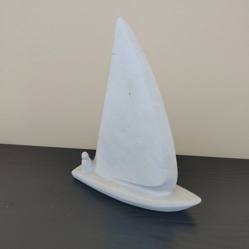 Stone decorative sailboat like new