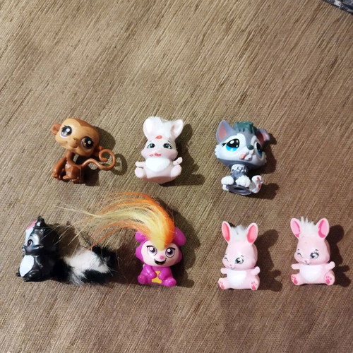 Little Pet Shop miniature animals 7 pcs like new
