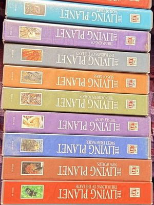The Living Planet video cassettes like new, set of 13 narrated by David Attenborough