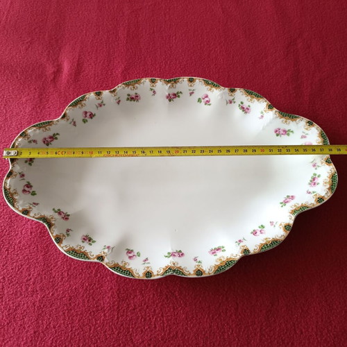 Limoges large serving plate like new, French porcelain early 20th century