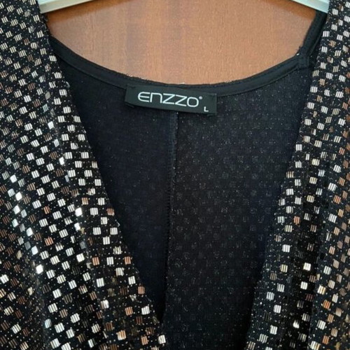 Enzzo dress with sequins, new, short