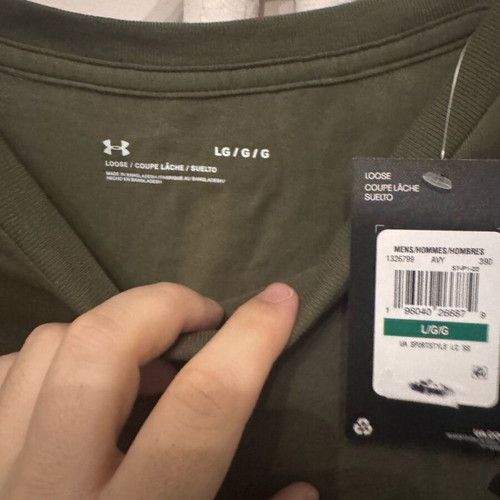 Under Armour T-shirt καινούργιο, μέγεθος L, πράσινο