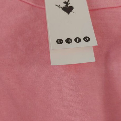 Sugarfree Pink Long Sleeve Crop Top M New