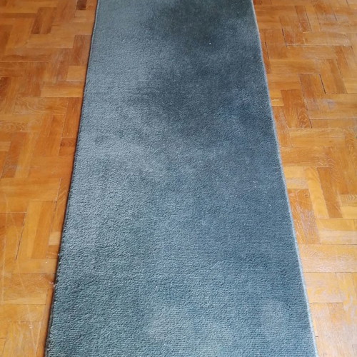 Blue runner rug used 197cm x 77cm