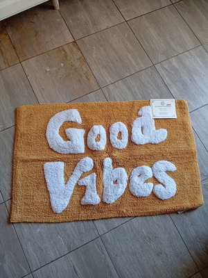 Good Vibes Bathmat 50x80 cm 100% cotton new
