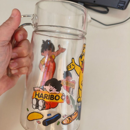 Haribo Bears glass jug Luminarc France 1990s