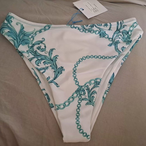 Eafte bikini new, size large, white and turquoise