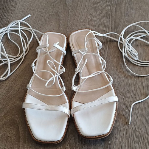 Mairiboo for Envie white gladiator flat sandals like new, size 39-40