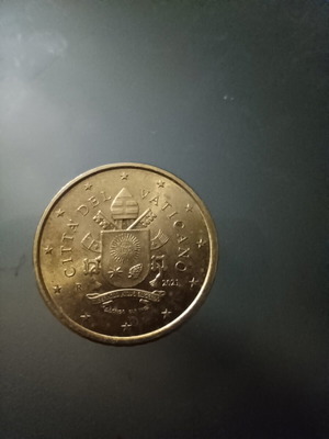 Vatican 50 cent coin 2021