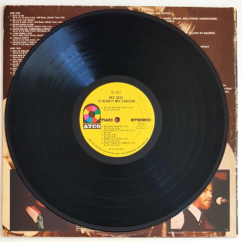 Bee Gees To Whom It May Concern vinyl used, 1972 American edition