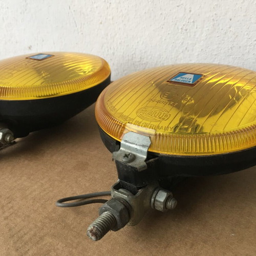 Hella 150 fog light set used, yellow halogen HR