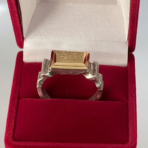 Gerochristo Classic Ring in 18K Gold and Sterling Silver like new