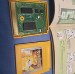 Pokemon Yellow cartridge used with special battery-free mod, European version