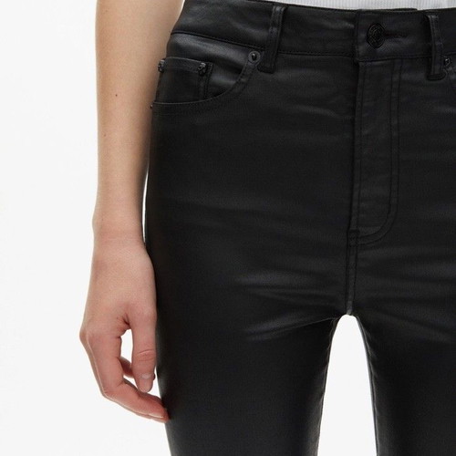 The Kooples leather-effect slim jeans new, black