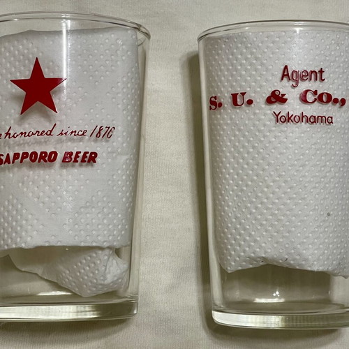 Sapporo Beer Glass Set 1976 centennial edition like new