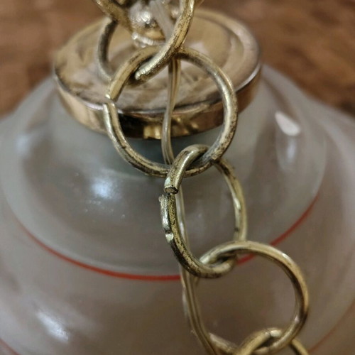 Ceiling light with red lines like new