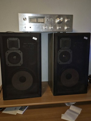 Akai SW-350S тонколони комплект с Akai AM-2450 усилвател нови
