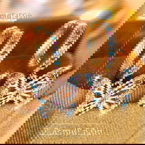 Σκουλαρίκια πεταλούδες πολύχρωμα καινούργια