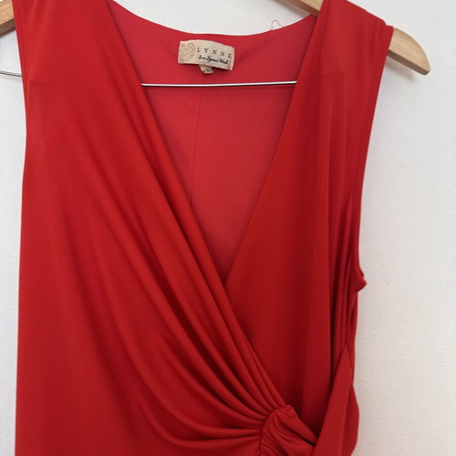 Lynne red maxi summer dress like new, size L