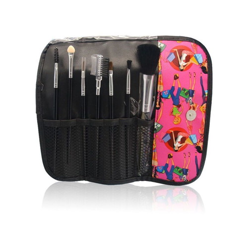 Makeup brush set 7pcs with case new